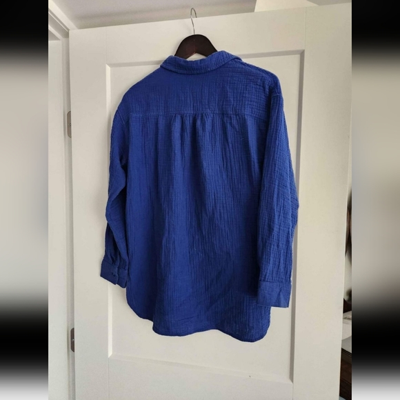 Rachel Roy Double Weave Cotton Gauze Top Medium - Picture 5 of 5